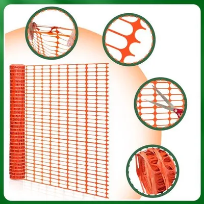 Produktbild von Orangeresistentes Skipistegaas - 1x30m - UV-beständig - Weerfest - Beschermnet - Bauzonenabsperrband