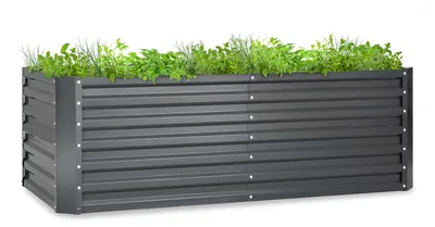 Image de High Grow Straight jardin surélevé 180 x 60 x 90 cm 970 l acier galvanisé