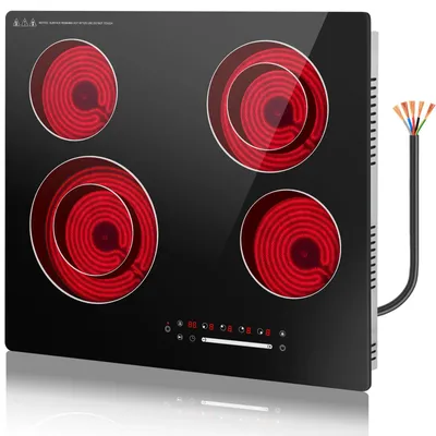 Infrarot-Kochfeld 4 Zonen 60 cm 6700 W Glaskeramik