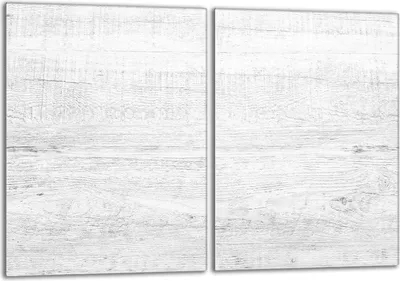 Image de Set de plaques de recouvrement pour cuisinière 2x40x52 cm Couverture de la plaque vitrocéramique en verre Protection contre les éclaboussures, bois blanc