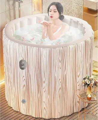 Produktbild von Famanu Aufblasbare Badewanne für Erwachsene - 40 Sekunden automatische Aufblasung und tragbares Design