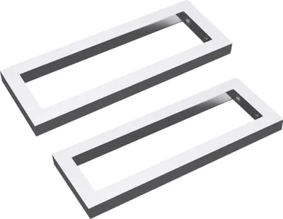 Produktbild von doporro Wandkonsole 45x3x15 cm rostfreie Edelstahl silber Wandhalter rechteckig Träger Regalträger Regalhalter (2 Stück) WH01
