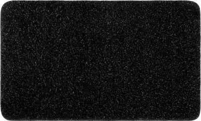 Produktbild von Badteppich SYNERGY, Glamour, rutschfest, weich – Polyester schwarz Schwarz 50x80 cm