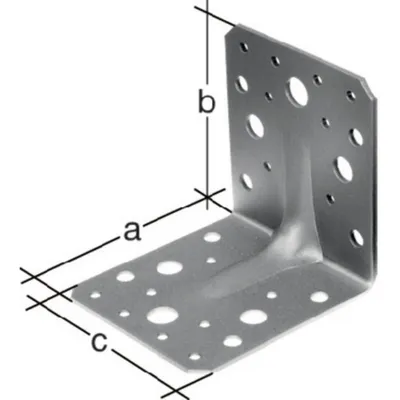 Produktbild von Gustav Alberts Schwerlast-Winkelverbinder 90x90x65x2,5mm sendzimirverzinkt mit Sicke - 334581