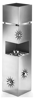Produktbild von Blumensäule Dekosäule Pflanzsäule Schale Bullet - Edelstahl 100 cm - 3 Dekokugeln