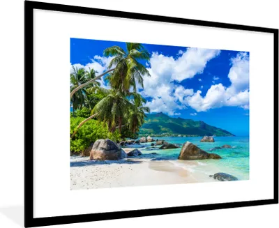 Produktbild von MuchoWow® MuchoWow® Gerahmtes Poster Strand - Meer - Tropisch 90x60 cm - Poster mit zchwarzem Bilderrahmen - Wanddekoration - Fotos