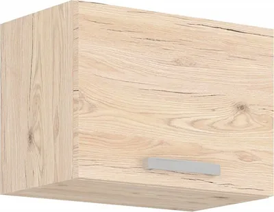 A close-up view of a wooden cabinet with a handle.