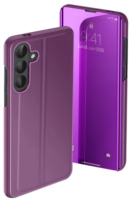 Produktbild von Avizar, Spiegel Hülle Smart View mit Klappständer für Samsung Galaxy S26, Violett