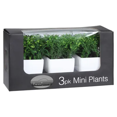 Produktbild von Künstliches Gras im Topf 13cm, 3 Gräser im Kunststofftopf, Kunstgras