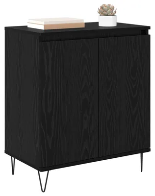 Image de vidaXL Sideboard noir imitation chêne 60 x 35 x 70 cm Bois composite