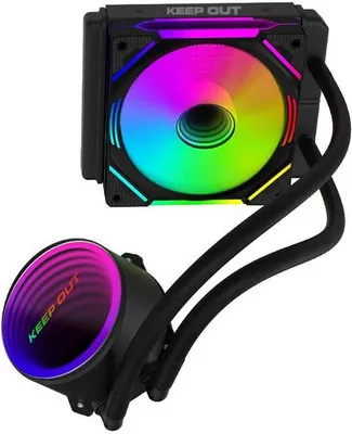 Obrázek produktu pro KeepOut XWC-120, Kapalinový chladič typu vše v jednom, 12 cm, 800 ot/min, 1800 ot/min, 35 sonů, Černá