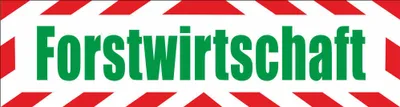 Produktbild von INDIGOS UG - Magnetschild "Forstwirtschaft" mit Rahmen 45 x 12 cm - Magnetfolie für Auto / LKW / Truck / Baustelle / Firma