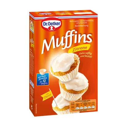 Zdjęcie produktu dla Dr Oetker Muffinki cytrynowe Nowa receptura wyjątkowo wilgotne i puszyste 415g