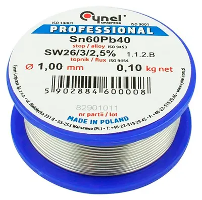 Immagine prodotto di Stagno 1,0 mm bobina 100g sn60pb40