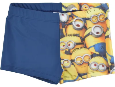 Produktbild von Minions Badehose für Jungen – Minions allover Schwimmhose Badekleidung Kinder Blau  98-104
