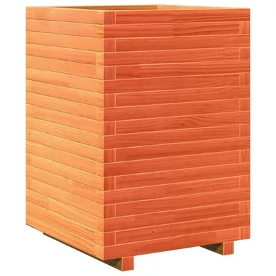 Produktbild von vidaXL Pflanzkübel Wachsbraun 50x50x72 cm Massivholz Kiefer