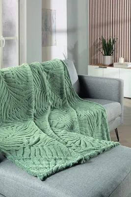 Produktbild von Gözze Jacquard Decke Reno salbei 150x200 cm