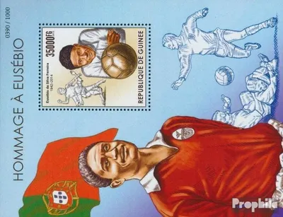 Produktbild von Briefmarken Guinea 2015 Mi Block 2571 (kompl. Ausgabe) postfrisch Eusebio
