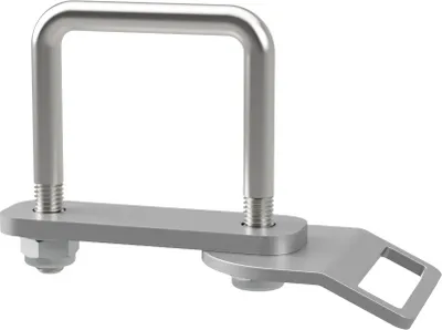 Obrázok produktu pre U-skrutka M10 s upínacou doskou, upevňovacím okom a maticami príves pozinkované SUPROD, M10, LW=61, LH=80 mm