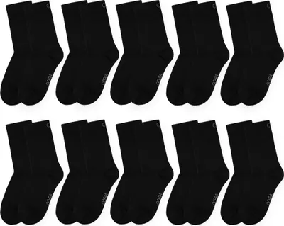 Produktbild von OCERA 10 Paar Kinder Socken für Mädchen und Jungen - Schwarz 27/30