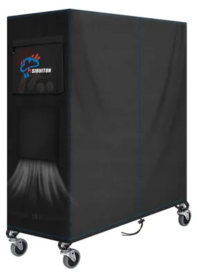 Produktbild von Tischtennisplatten-Abdeckung 165x70x185cm Wasserdicht 420D Oxford Schwarz