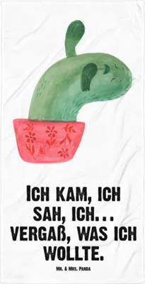 Produktbild von Mr. & Mrs. Panda Strandtuch Kaktus Mama - Weiß - Geschenk, Badehandtuch, Duschhandtuch, Kakteen, Großes, Ärger, Handtuch, Büro, Duschtuch, Motivation, Quote