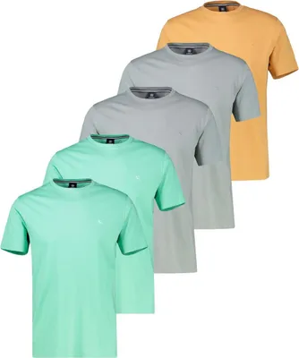 Produktbild von LERROS 5er Pack Basic T-Shirt Atmungsaktive Baumwolle, Logo Stitch Design, Normale Passform