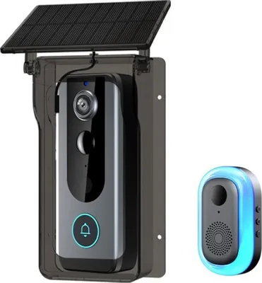 Image de INF Sonnette Vidéo Intelligente Sans Fil avec Protection Pluie - HD, Audio Bidirectionnel