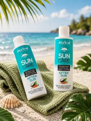 Produktbild von BIOFRESH SUN CARE Geschenkset – 2 x Lotion After Sun 200 ml & Waschhandschuh
