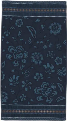 Produktbild von Pip Studio Handtuch Jasmin Jacquard Farbe Dark Blue Größe 55x100