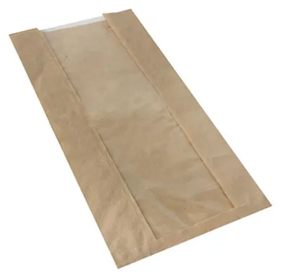 Produktbild von PAPSTAR Sichtstreifenbeutel "pure" 470 x 200 x 90 m braun