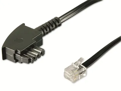 Produktbild von goobay Telefonkabel Universal Pinout schwarz 15 m