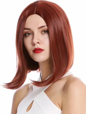 Produktbild von WIG ME UP Perücke Longbob Mittelscheitel Braun Rotbraun YZF-4356-35