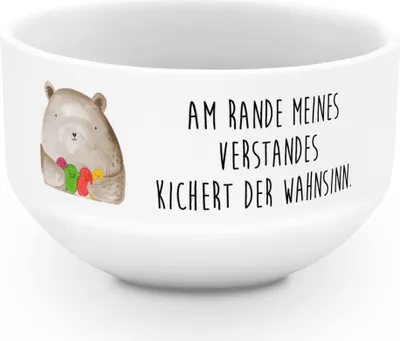 Produktbild von Mr. & Mrs. Panda Schüssel Bär Gefühl - Weiß - Geschenk, Wahnsinn, Verrückt, Durchgedreht, schale, schälchen, Teddy, Müslischale, Obstschale, Lustig