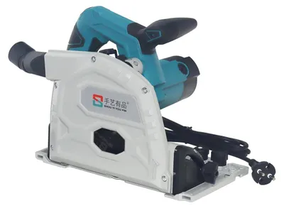 Image de Scie circulaire portative pour bois - SY-165, scie plongeante avec guide - 1400 W - Lame de scie de 165 mm - Profondeur de coupe de 59 mm - 5000 tr/min - Prise européenne 220 V