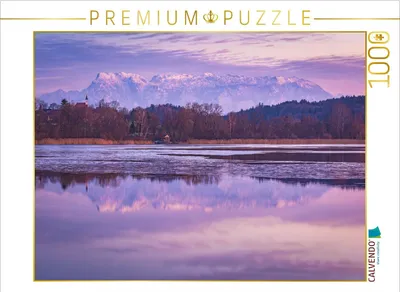 Produktbild von CALVENDO Puzzle Abtsdorfer See mit Berchtesgadener Alpen | 1000 Teile Lege-Größe 64x48cm Foto-Puzzle für glückliche Stunden