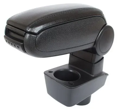 Produktbild von Ford Fiesta Mk7 2008 - Armlehnen-Set aus schwarzem Kunstleder + Montagesatz