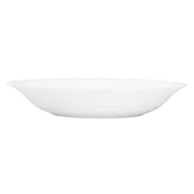 Zdjęcie produktu dla Carbo – głęboka miska do zup, średnica 22 cm – Biała, głęboka miska wykonana z hartowanego szkła opalowego