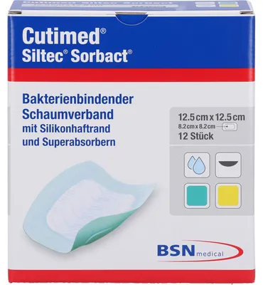 Immagine prodotto di Cutimed Siltec Sorbact B 12,5x12,5cm, 12 St KOM