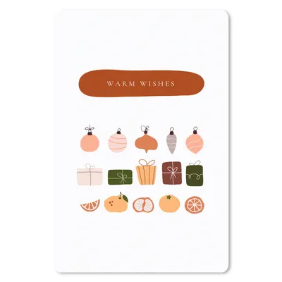 Produktbild von MuchoWow® Mauspad Mousepad Christbaumkugeln - Obst - Zitat 18x27 cm - Mousepads - Maus Mat - Pad - Mausunterlage