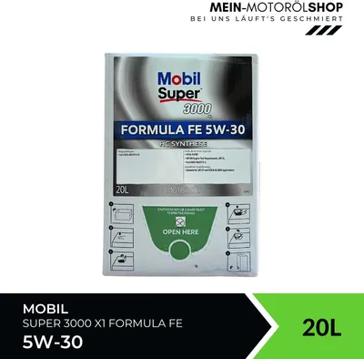 Produktbild von Mobil Super 3000 X1 Formula FE 5W-30 20 Liter BAG-IN Box