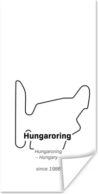 Produktbild von MuchoWow® Poster F1 - Ungarn - Rennstrecke 80x160 cm - Kinderzimmer
