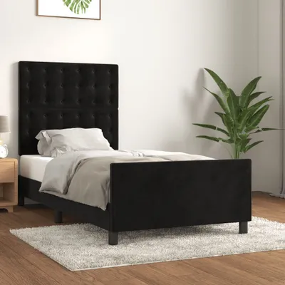 Obrázek produktu pro The Living Store Rám postele s čelem černý 80x200 cm sametový