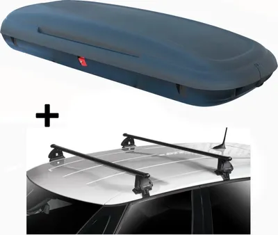 Obrázek produktu pro Střešní box VDPCA480 480 litrů carbonlook + střešní nosič VDP EVO ocel kompatibilní s Mercedes Classe A (W168) 5 dveří 1997-2004