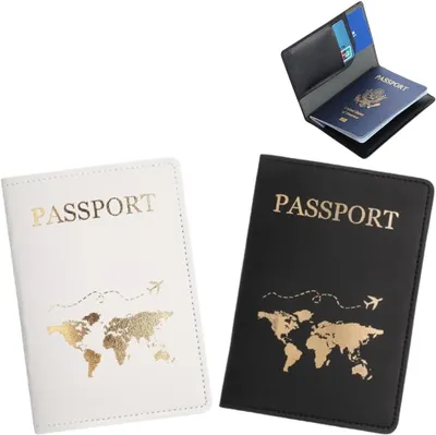 Image de Étuis de protection en simili cuir, imperméables, légers, pour passeports et cartes de crédit