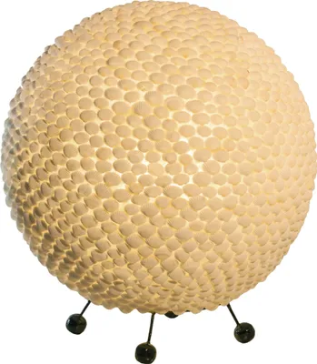 Produktbild von Globo Bali Tischleuchte Muschel Weiß, 1xE27; 25835