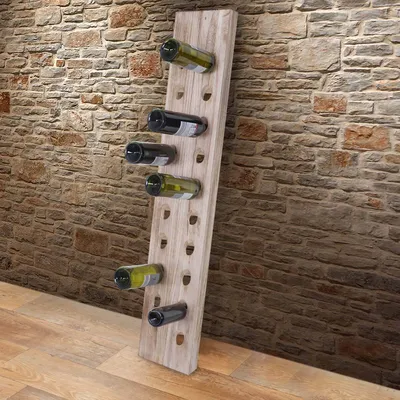 Immagine prodotto di Tavola scuotitrice decorativa, portabottiglie per 20 bottiglie, look shabby vintage ~ marrone naturale