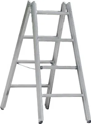 Produktbild von Alu-Sprossen Stehleiter Mod. 000 - Sprossenanzahl: 2 x 4, Länge: 1,22 m