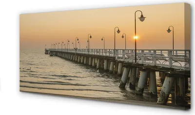 Produktbild von Leinwandbild 120x60 Wandkunst Danzig Seepier