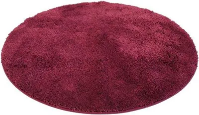 Produktbild von Kinzler hochwertige Mikrofaser Badematte, 90 cm rund, mit rutschfestem Rücken, bordeaux; J-10001/13